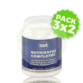 Pack 3x2 Nutrientes Completos Chocolate 450Gr. G.S.N.