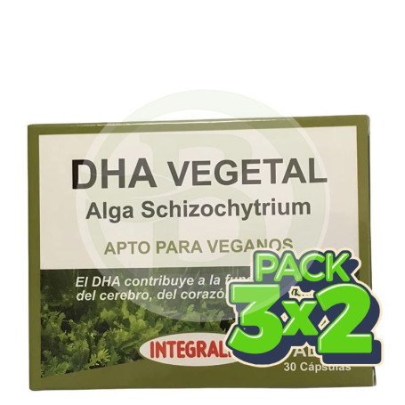 Pack 3x2 Dha Vegetal 30 Cápsulas Integralia