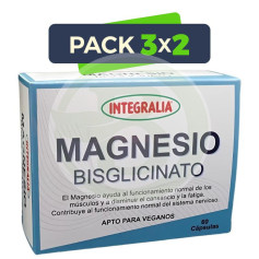 Pacote 3x2 Bisglicinato de Magnésio 60 Cápsulas Integralia