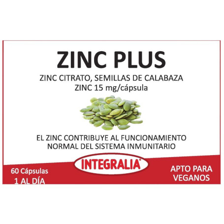 Zinco Plus 60 Cápsulas Integralia