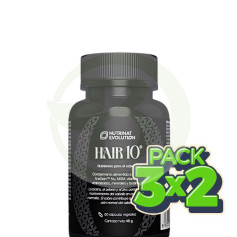 Pacote 3x2 Cabelo 10 60 Cápsulas Vegetais Nutrinat Evolution