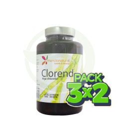 Embalagem 3x2 Clorend 750Mg. 90 Cápsulas Mundo Natural