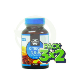 Pack 3x2 Ómega 3, 6 e 9 60 Pérolas Naturmil