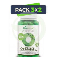 Pacote 3x2 Urtiga Verde Verde 80 Cápsulas Soria Natural