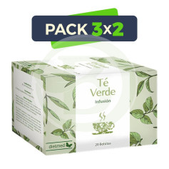 Pacote 3x2 Infusão de Chá Verde 20 Sachês Dietmed