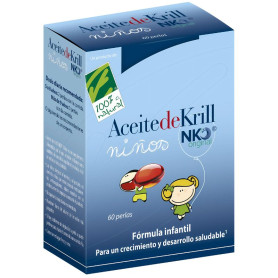 Óleo de krill para crianças 60 pérolas 300 mg. Cem por cento natural