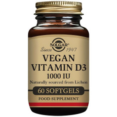 Vitamina D3 Vegana 1000 UI 60 Cápsulas Solgar