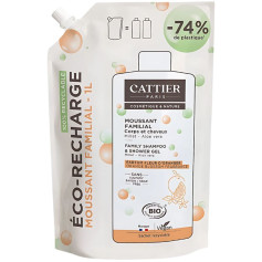 Refil de sabonete líquido e shampoo Cattier Family SS 1L