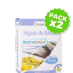Pacote com 2 Pérolas de Fígado de Bacalhau Drasanvi 90