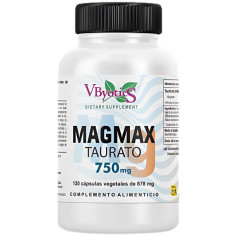 Magmax Taurato 750mg 120 Cápsulas Vegetais Vbyotics