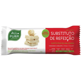 Barra de Chocolate Branco Sabor Morango e Iogurte 55G All Pura
