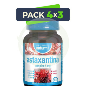 Pack 4x3 Astaxantina Complex 30 Cápsulas Vegetales Naturmil