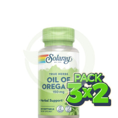 Pacote 3x2 Óleo de Orégano 150Mg. 60 Pérolas Solaray