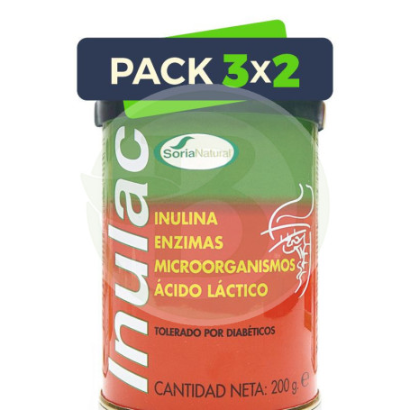 Pack 3x2 Inulac 200Gr. Soria Natural