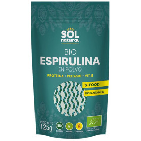 Espirulina em pó orgânica 125g Sol Natural