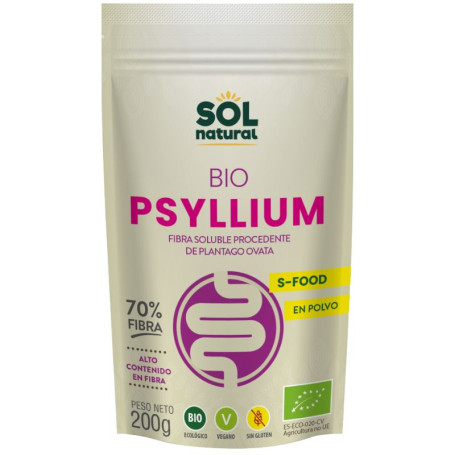 Psyllium em pó orgânico 200g Sol Natural