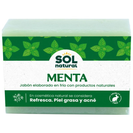 Sabonete de menta preparado a frio Sol Natural 100g