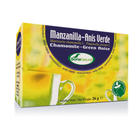 Infusões de camomila com erva-doce Soria Natural