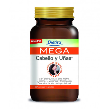 Mega Cabelo e Unhas 60 Cápsulas Dietisa