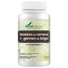 Comprimidos de germe de trigo e levedura de cerveja Soria Natural