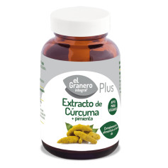 Extrato de cúrcuma + pimenta 60 cápsulas El Granero