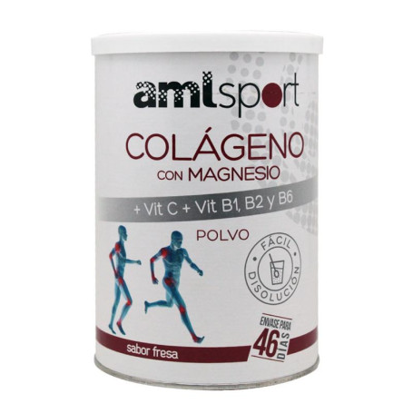 Colágeno, Magnésio e Vitamina C AMLSport Strawberry 350Gr. Ana maria lajusticia
