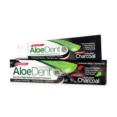 Pasta de dente de Aloe Vera com carvão ativo 100Ml. Evicro