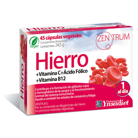 Zentrum Hierro 45 cápsulas Ynsadiet