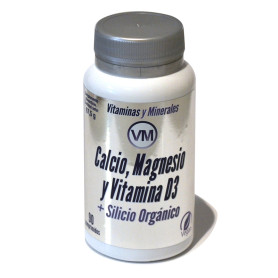 Cálcio, magnésio e vitamina D3 + silicone orgânico 90 comprimidos Ynsadiet