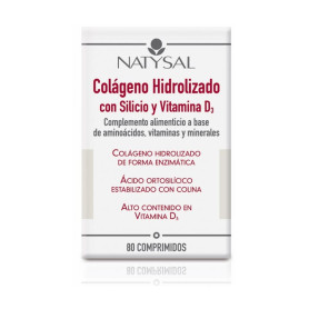 Colágeno com silicone e vitamina D 80 comprimidos naturais