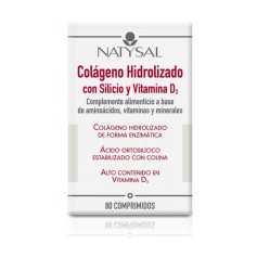 Colágeno com silicone e vitamina D 80 comprimidos naturais