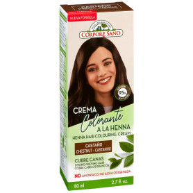 Cobre Cabelos Grisalhos Castanho Henna 80ml Corpore Sano