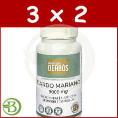 Pacote 3x2 Cardo Mariano 9000mg 60 Cápsulas Vegetais Derbós