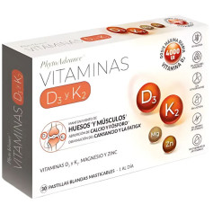 Phytoadvance Vitaminas D3+K2 30 Comprimidos Mastigáveis Macios