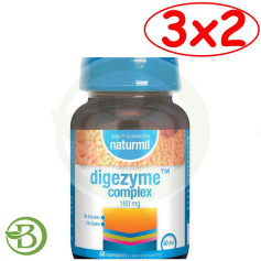 Pacote 3x2 Digezyme Complex 60 Comprimidos Naturmil