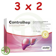 Pacote 3x2 Controlhep 60 Comprimidos Eladiet