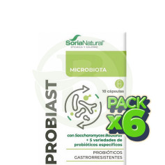 Pacote com 6 cápsulas Probiast 10 cápsulas Soria Natural