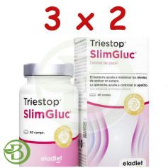 Pacote 3x2 Triestop Slimgluc 60 Comprimidos Eladiet