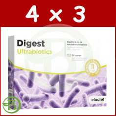 Pacote 4x3 Digest Ultrabiotic 30 Tablets Eladiet
