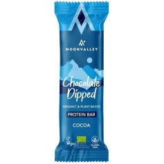 Barra de proteína de chocolate e cacau orgânico Moonvalley 50g