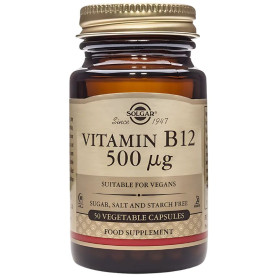 Vitamina B12 500mcg 50 Cápsulas Solgar
