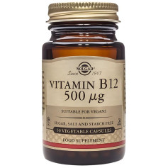 Vitamina B12 500mcg 50 Cápsulas Solgar
