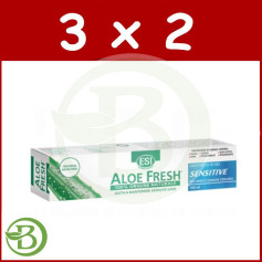 Pacote 3x2 Creme Dental em Gel Aloefresh Sensitive 100ml Esi
