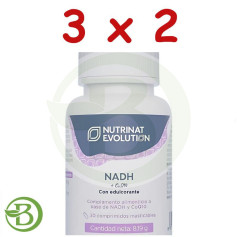 Pacote 3x2 Nadh + Coq10 30 Comprimidos Nutrinat Evolution