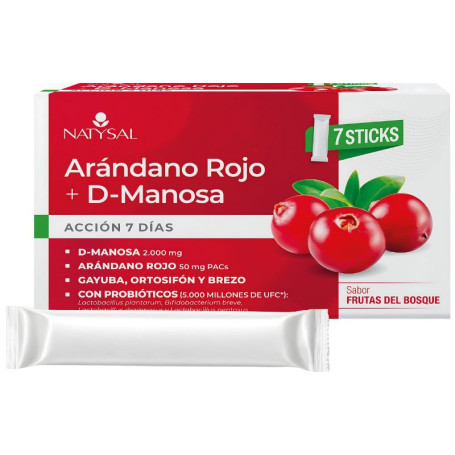Cranberry + D Mannose 7 Sticks Natysal