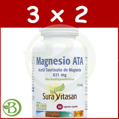 Pack 3x2 Magnésio Ata 30 Cápsulas Sura Vitasan