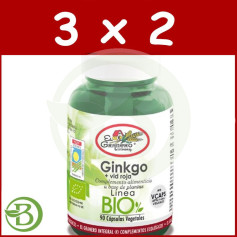 Pack 3x2 Ginkgo + Red Vine BIO 90 Cápsulas El Granero