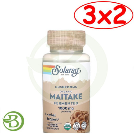 Pack 3x2 Maitake 500Mg. 60 Cápsulas Solaray