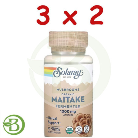 Pack 3x2 Maitake 500Mg. 60 Cápsulas Solaray