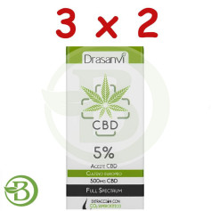 Pack 3x2 Aceite De Cbd 5% 10Ml Drasanvi
